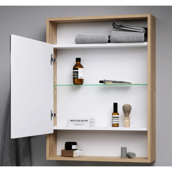 Зеркало-шкаф AQWELLA City 60 дуб балтийский