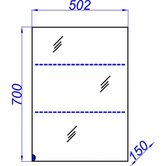 Зеркало-шкаф AQWELLA МС.04.05 ширина 50 см