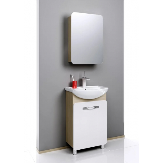 Зеркало-шкаф AQWELLA Вега 50 дуб сонома