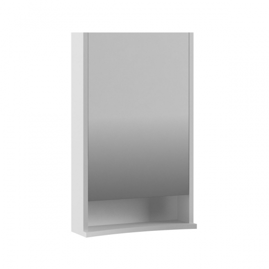 Зеркало-шкаф AURA 50 А правое с полкой, белый