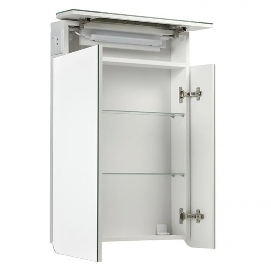 Зеркало-шкаф AURA Флай 61-2 овал белый