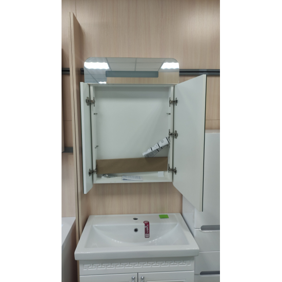 Зеркало-шкаф AURA Флай 61-2 овал белый