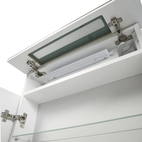 Зеркало-шкаф AURA Флай 61-2 овал белый