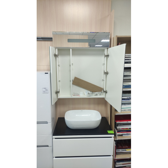 Зеркало-шкаф AURA Флай 70-2 белый