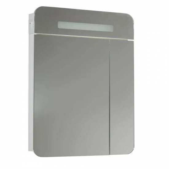 Зеркало-шкаф AURA Флай 77-2 овал белый