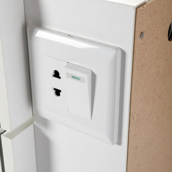 Зеркало-шкаф AURA Флай 77-2 овал белый