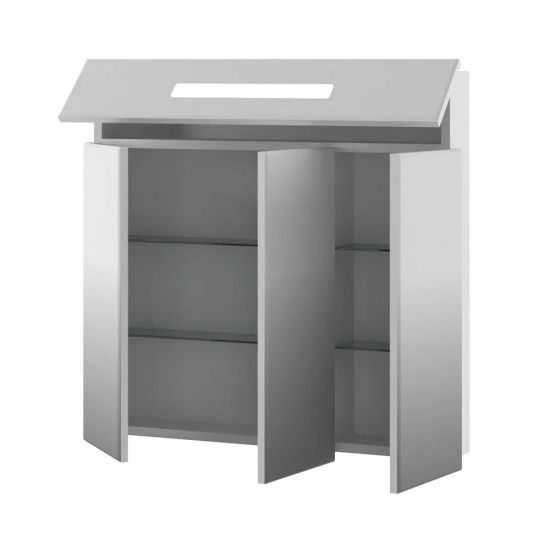 Зеркало-шкаф AURA Флай 90-3 белый