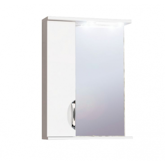 Зеркало-шкаф AURA Люкс 55 левое белый