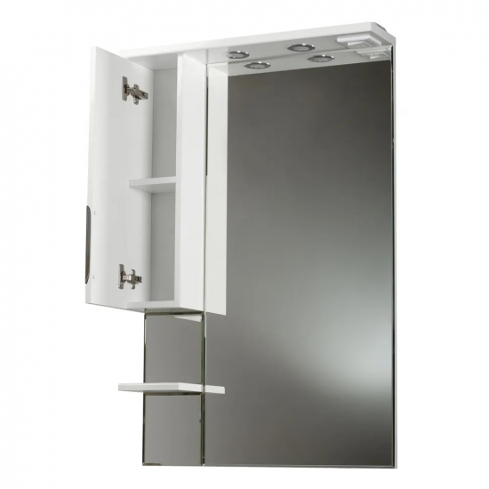 Зеркало-шкаф AURA Люкс 70 левое белый