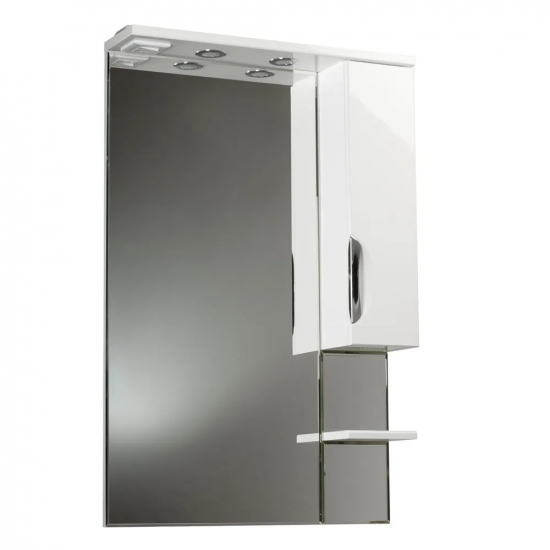 Зеркало-шкаф AURA Люкс 70 правое белый