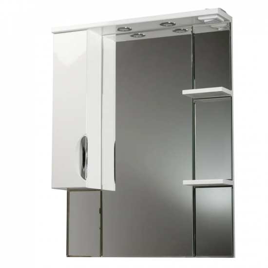 Зеркало-шкаф AURA Люкс 80 левое белый