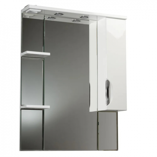 Зеркало-шкаф AURA Люкс 80 правое белый