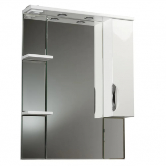 Зеркало-шкаф AURA Техно 80 правое белый