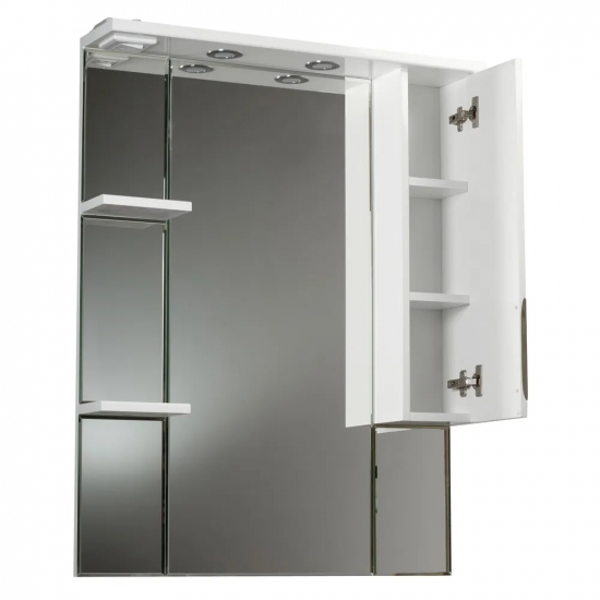 Зеркало-шкаф AURA Техно 80 правое белый