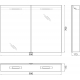 Зеркало-шкаф BELBAGNO SPC-2A-DL-BL-900 с подсветкой