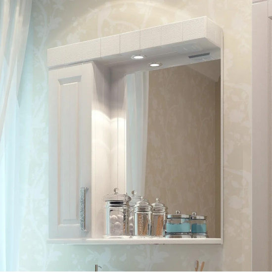 Зеркало-шкаф EVA GOLD Paradiz 70 белое