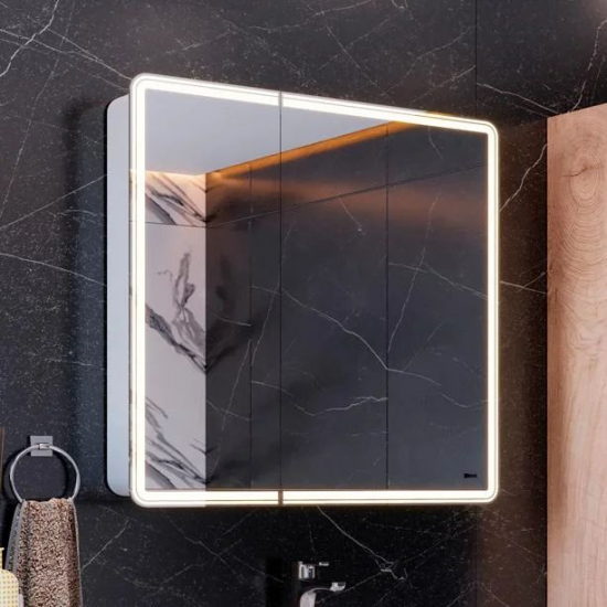 Зеркало-шкаф LEMARK Element 70x80, с подсветкой и розеткой