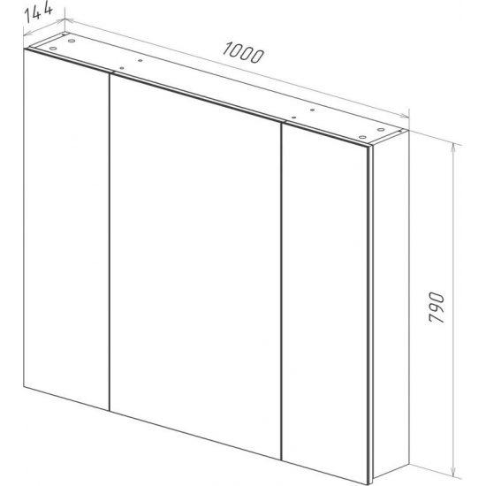 Зеркало-шкаф LEMARK Universal 100x80