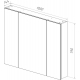 Зеркало-шкаф LEMARK Universal 100x80