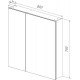 Зеркало-шкаф LEMARK Universal 80x80