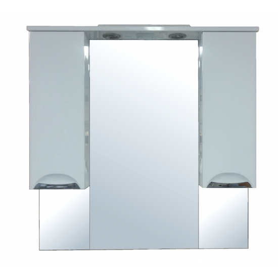 Зеркало-шкаф LORANTO Стиль 100 белое, с подсветкой
