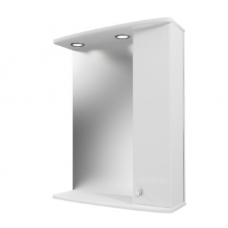 Зеркало-шкаф MIRSANT Фарида 16 с подсветкой 55x70 белый правый