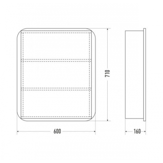 Зеркало-шкаф MIRSANT Фарида 18/1 белый 60x70