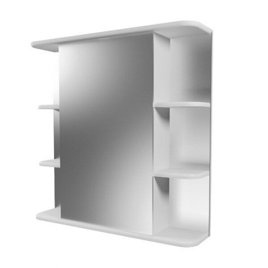 Зеркало-шкаф MIRSANT Глория 70 белый левый