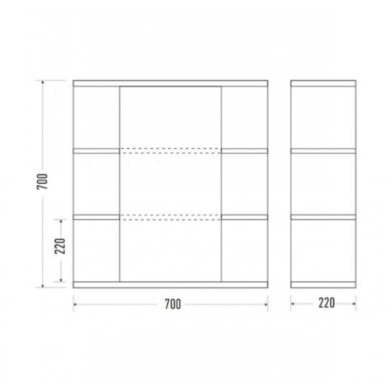 Зеркало-шкаф MIRSANT Глория 70 белый левый