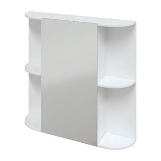 Зеркало-шкаф MIRSANT Гляссе 80 белый левый