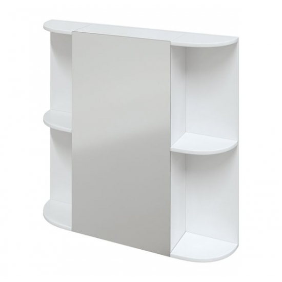 Зеркало-шкаф MIRSANT Гляссе 80 белый левый