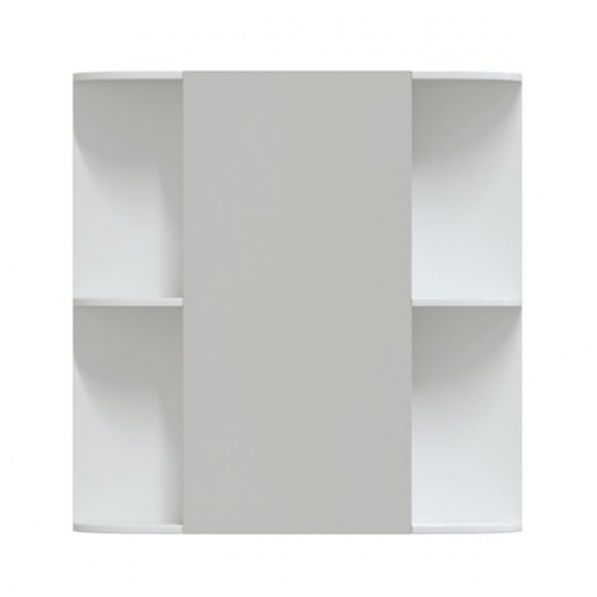 Зеркало-шкаф MIRSANT Гляссе 80 белый левый