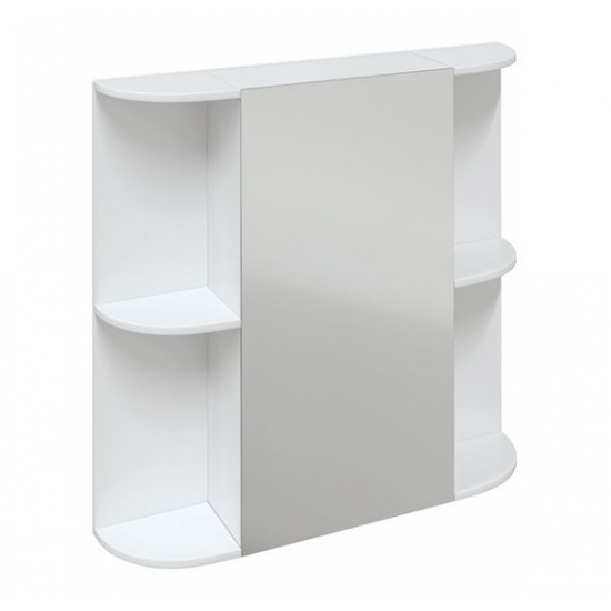 Зеркало-шкаф MIRSANT Гляссе 80 белый правый