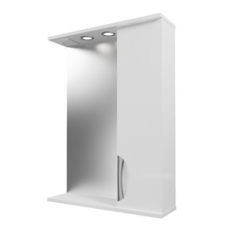 Зеркало-шкаф MIRSANT Камилла 60/2 с подсветкой белый правый