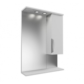 Зеркало-шкаф MIRSANT Камилла 60 с подсветкой белый правый