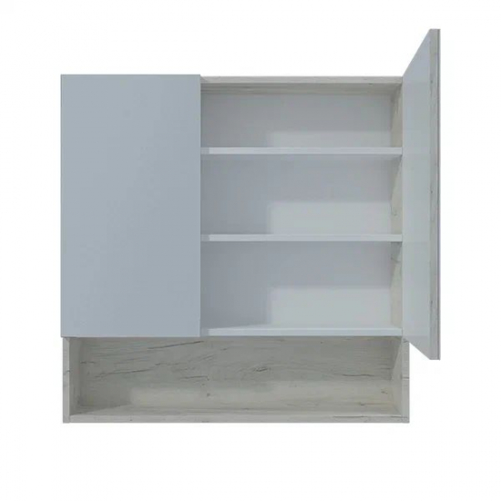 Зеркало-шкаф MIRSANT Мальта 80 дуб белый