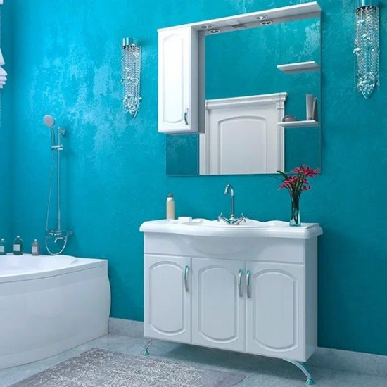 Зеркало-шкаф MIRSANT Мия 105 с подсветкой белый левый