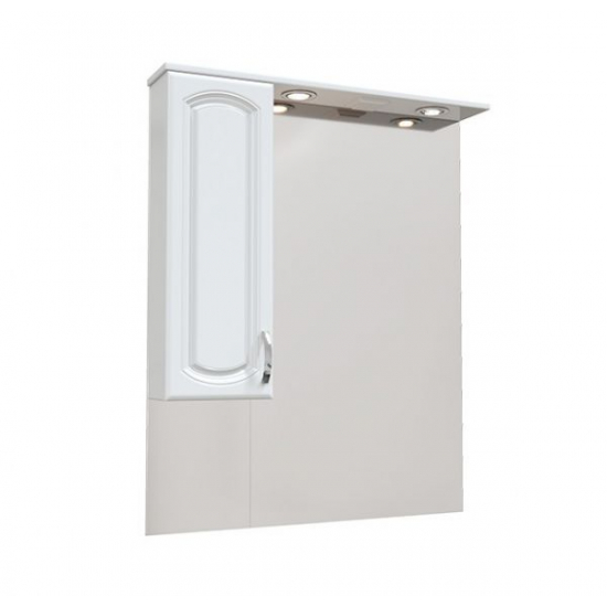 Зеркало-шкаф MIRSANT Мия 85 с подсветкой белый левый