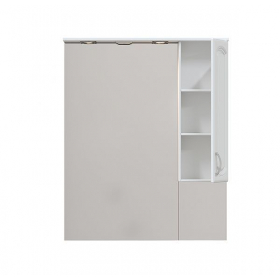 Зеркало-шкаф MIRSANT Мия 85 с подсветкой белый правый