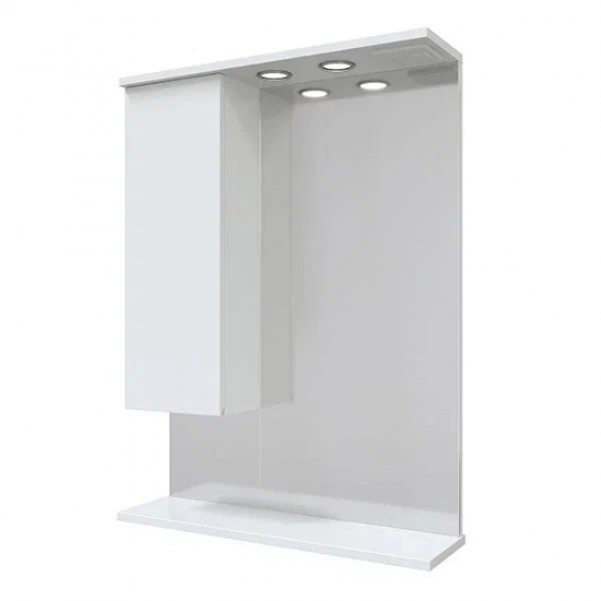 Зеркало-шкаф MIRSANT Next 60 с подсветкой белый левый