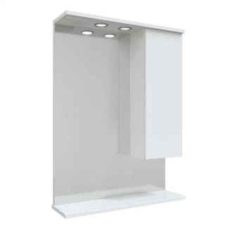 Зеркало-шкаф MIRSANT Next 60 с подсветкой белый правый