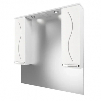 Зеркало-шкаф MIRSANT Сандра 100 с подсветкой, с двумя ящиками