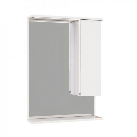 Зеркало-шкаф MIRSANT Soho 60 с LED подсветкой белый правый