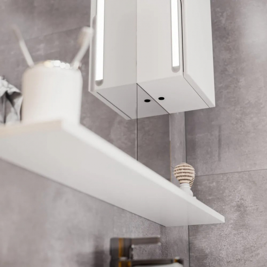 Зеркало-шкаф MIRSANT Soho 60 с LED подсветкой белый правый