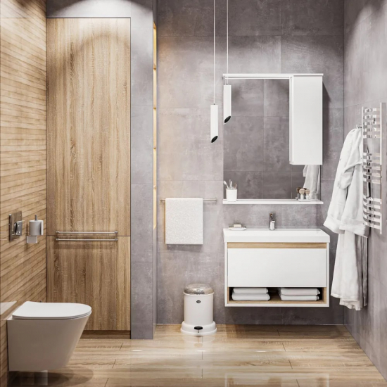 Зеркало-шкаф MIRSANT Soho 60 с LED подсветкой белый правый