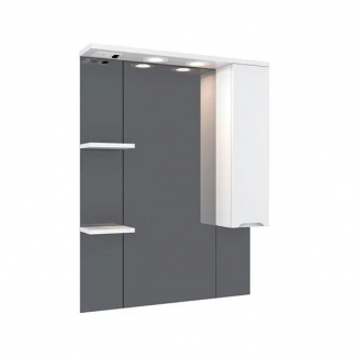 Зеркало-шкаф MIRSANT Soho 80 с подсветкой белый правый