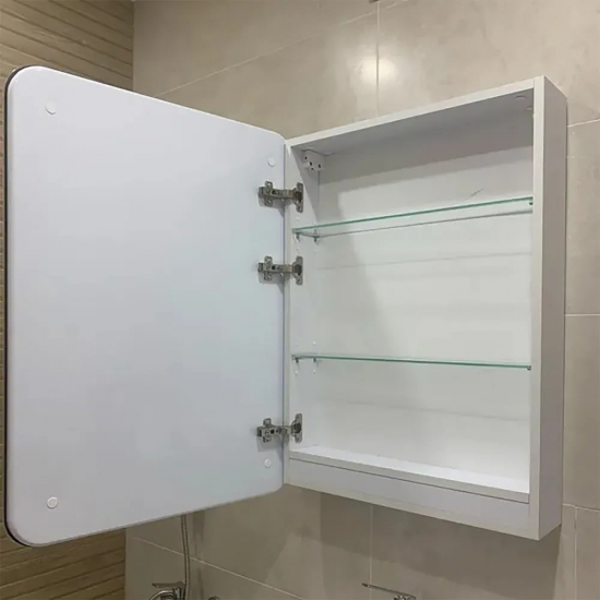 Зеркало-шкаф MIXLINE Адриана 60x80 с подсветкой, сенсорный выключатель левый