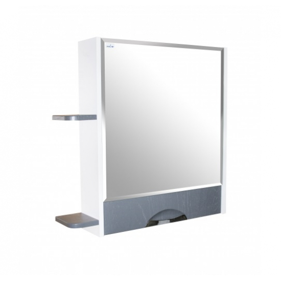 Зеркало-шкаф MIXLINE Байкал-70 без подсветки, с полками (ПВХ)