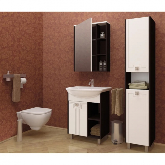 Зеркало-шкаф MIXLINE Боско-65 венге/белый