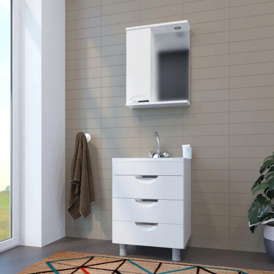 Зеркало-шкаф MIXLINE Этьен-50 левый с подсветкой